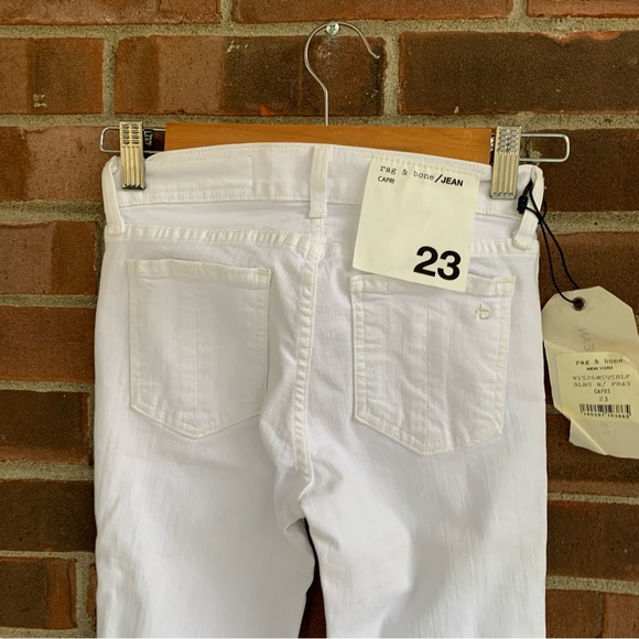 Rag & Bone White Capri Skinny Jeans Women’s Size 23 in NEW - Picture 5 of 8